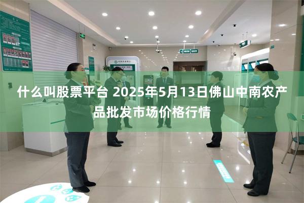 什么叫股票平台 2025年5月13日佛山中南农产品批发市场价格行情