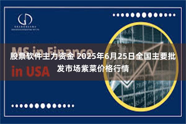 股票软件主力资金 2025年6月25日全国主要批发市场紫菜价格行情